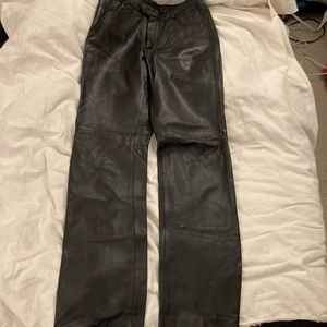 Whet Blu Black Leather Pants Size 8 Womens